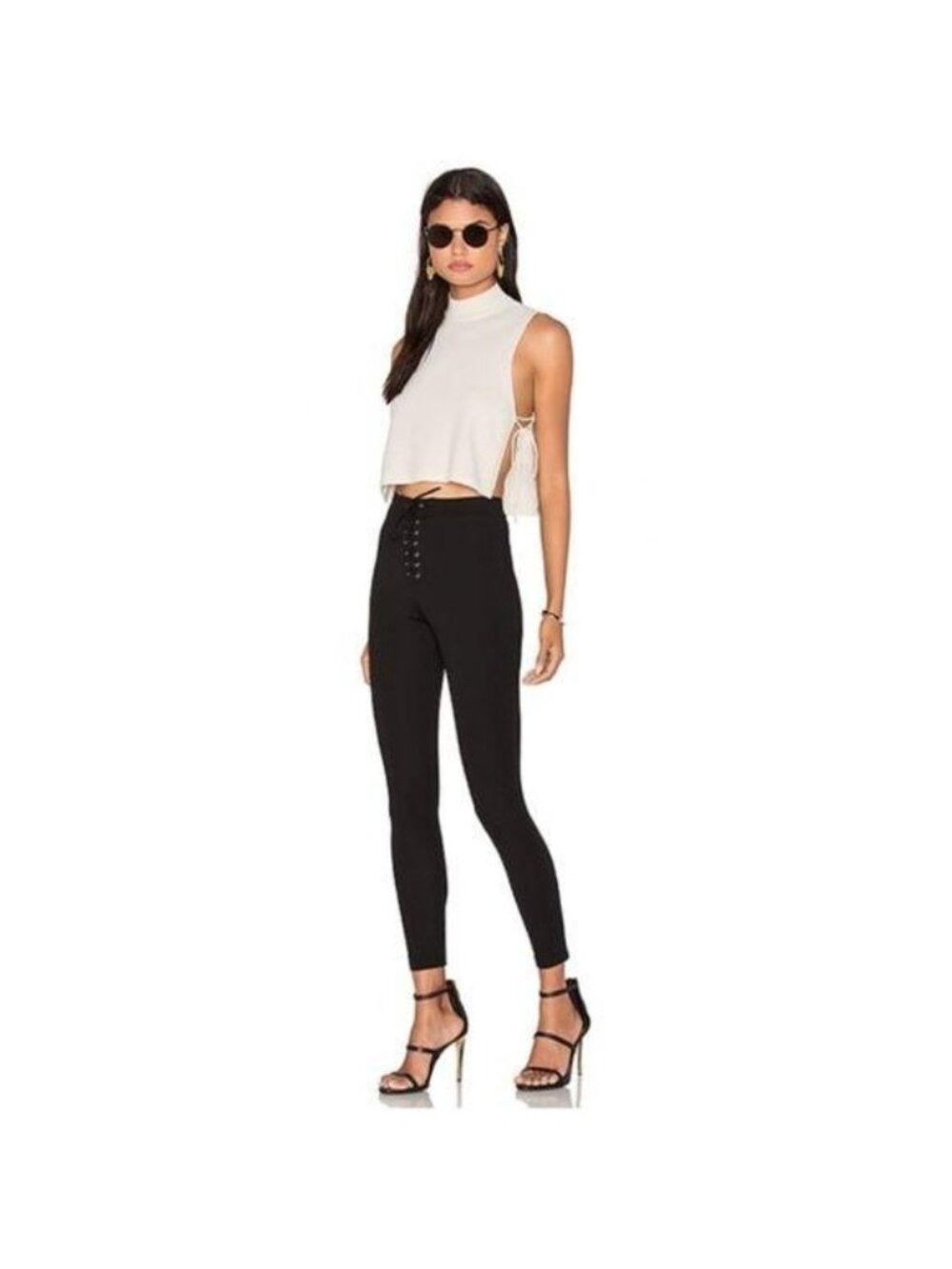 LPA Black High Waist Ultra Flattering Leggings Seamless Silhouette